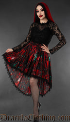 Bloody Glass High Low Skirt