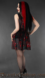 Bloody Glass Velvet Pocket Dress