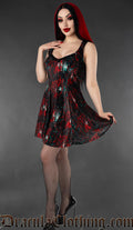 Bloody Glass Velvet Pocket Dress