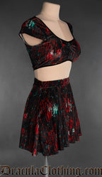 Bloody Glass Velvet Crop Top