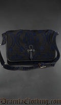 Blue Brocade Ankh Shoulder Bag