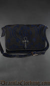 Blue Brocade Ankh Shoulder Bag