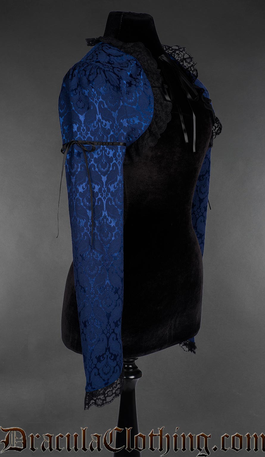 Blue Brocade Bolero