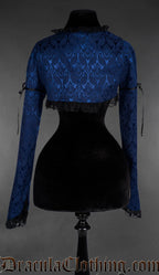 Blue Brocade Bolero