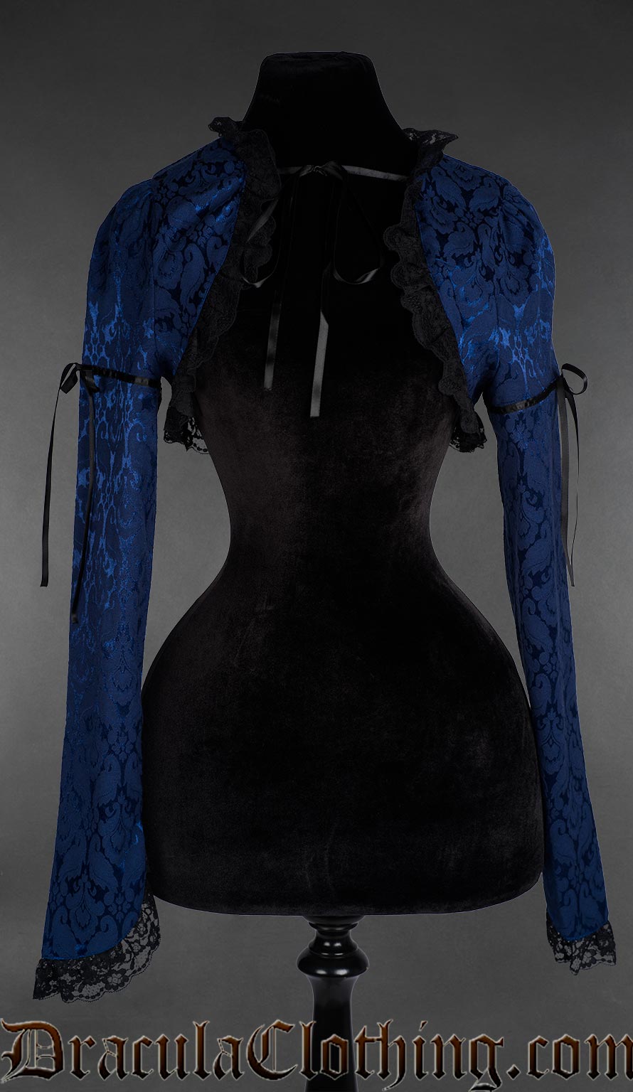 Blue Brocade Bolero