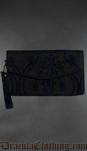 Blue Brocade Clutch