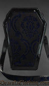 Blue Brocade Coffin Bag