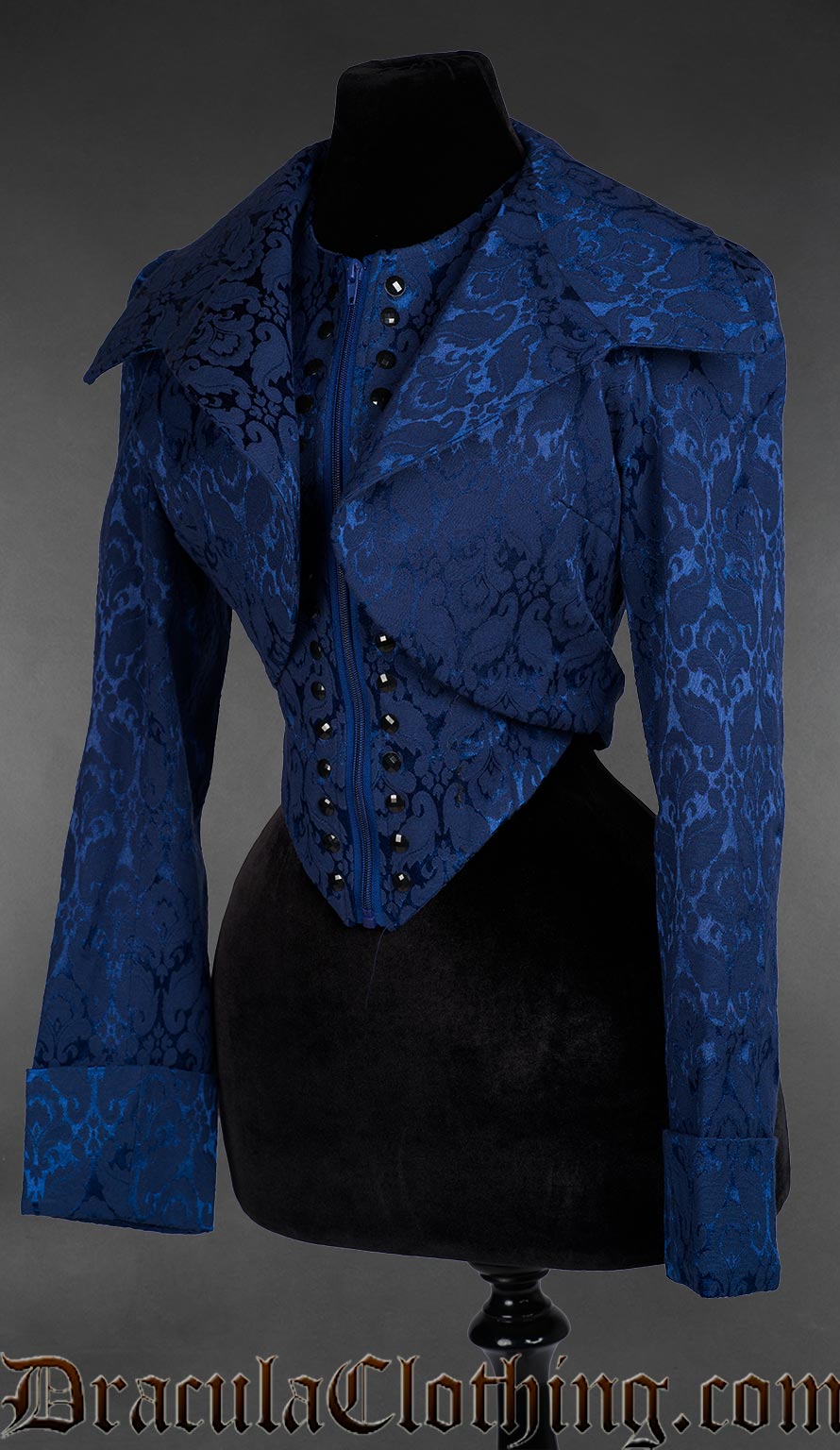 Blue Brocade Evil Queen Jacket