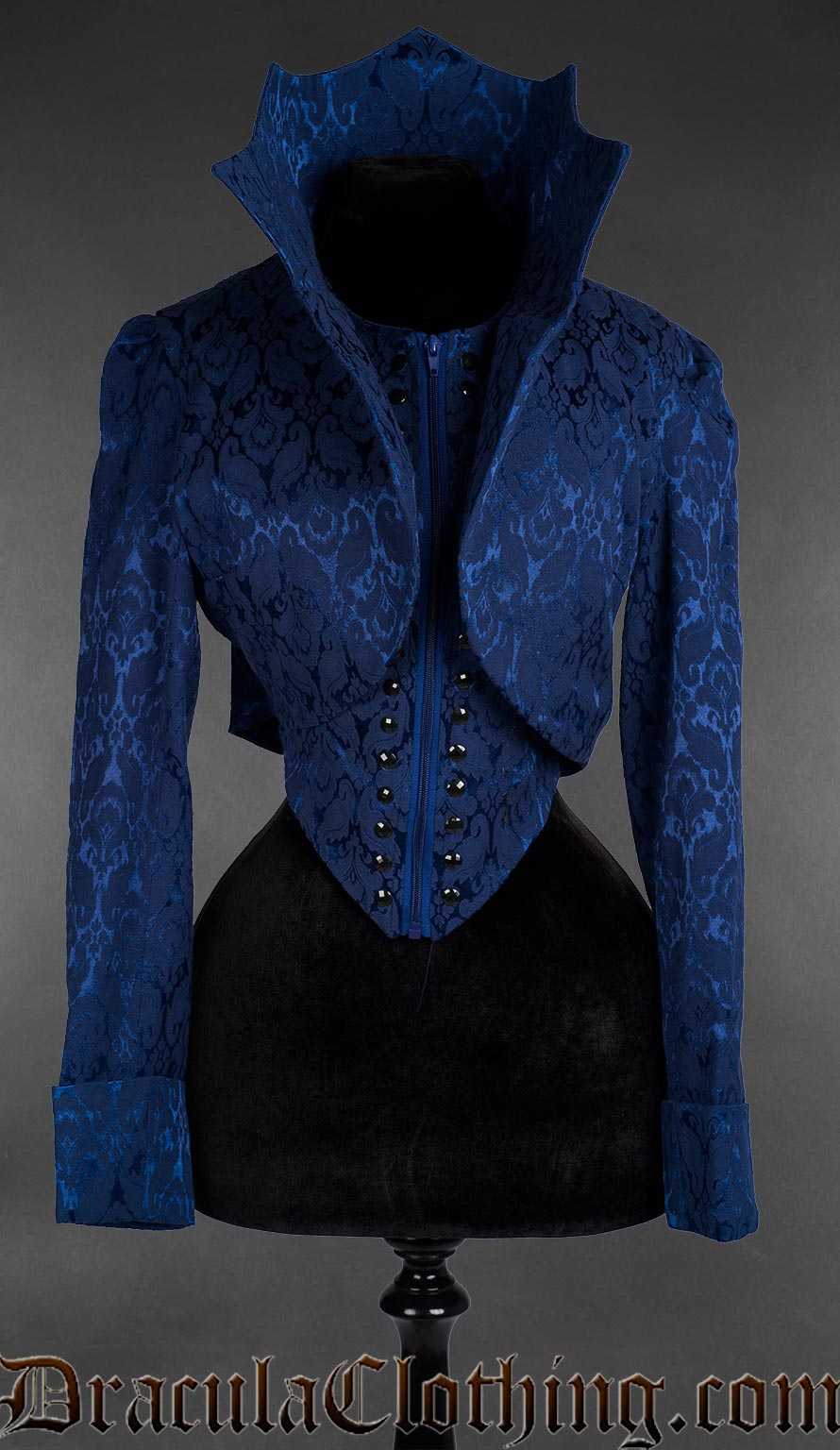 Blue Brocade Evil Queen Jacket