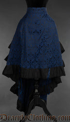 Blue Brocade Layer Bustle Skirt