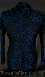 Blue Brocade Suit Jacket