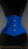 Blue Satin Double Boned Waist Cincher