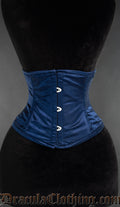 Women's blue satin waist cincher