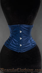 Women's blue satin waist cincher