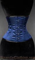 Blue Satin Waspie Corset