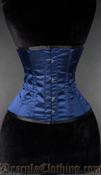 Blue Satin Waspie Corset