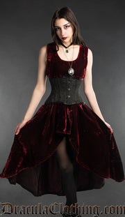 Bordeaux Velvet Succubus Dress