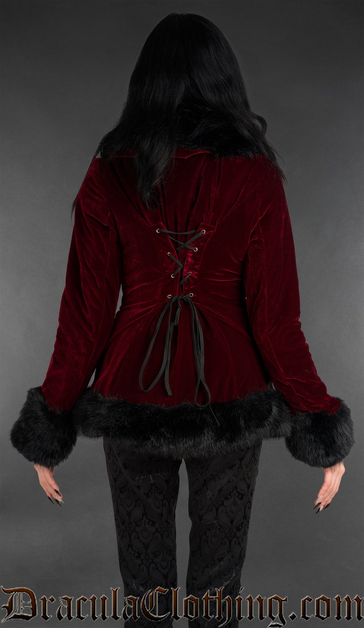 Bordeaux Velvet Fall Jacket