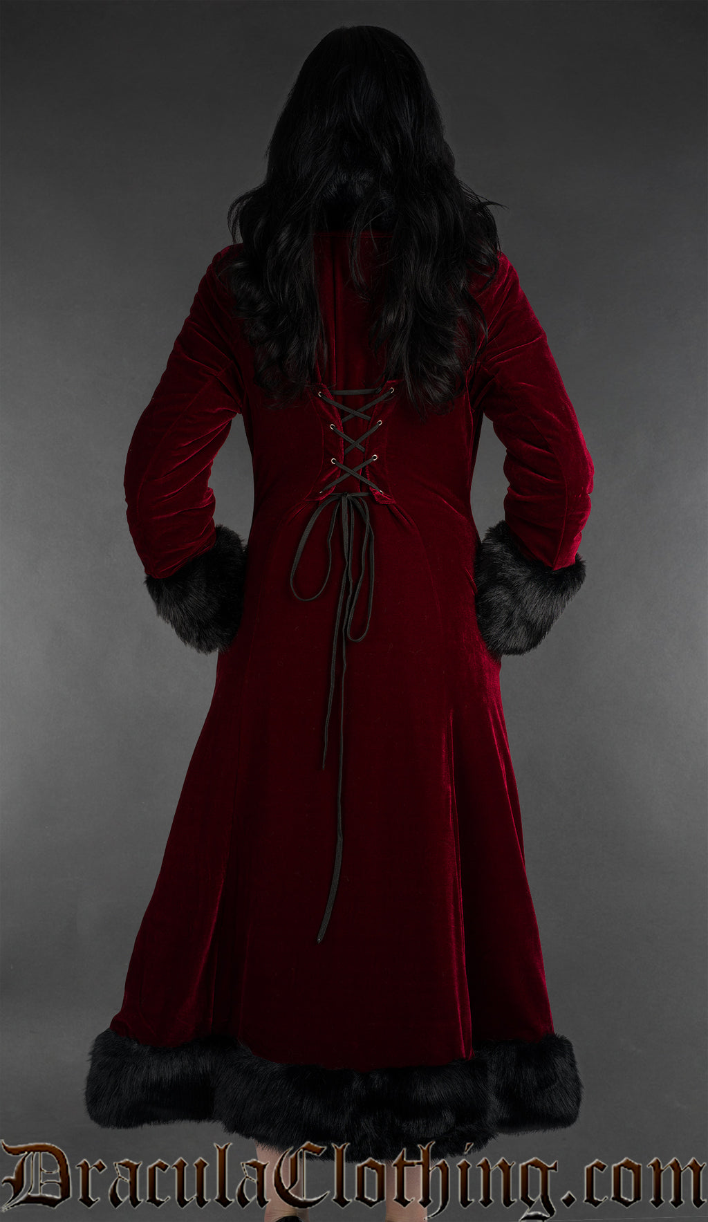 Bordeaux Velvet Fall Coat