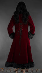 Bordeaux Velvet Fall Coat
