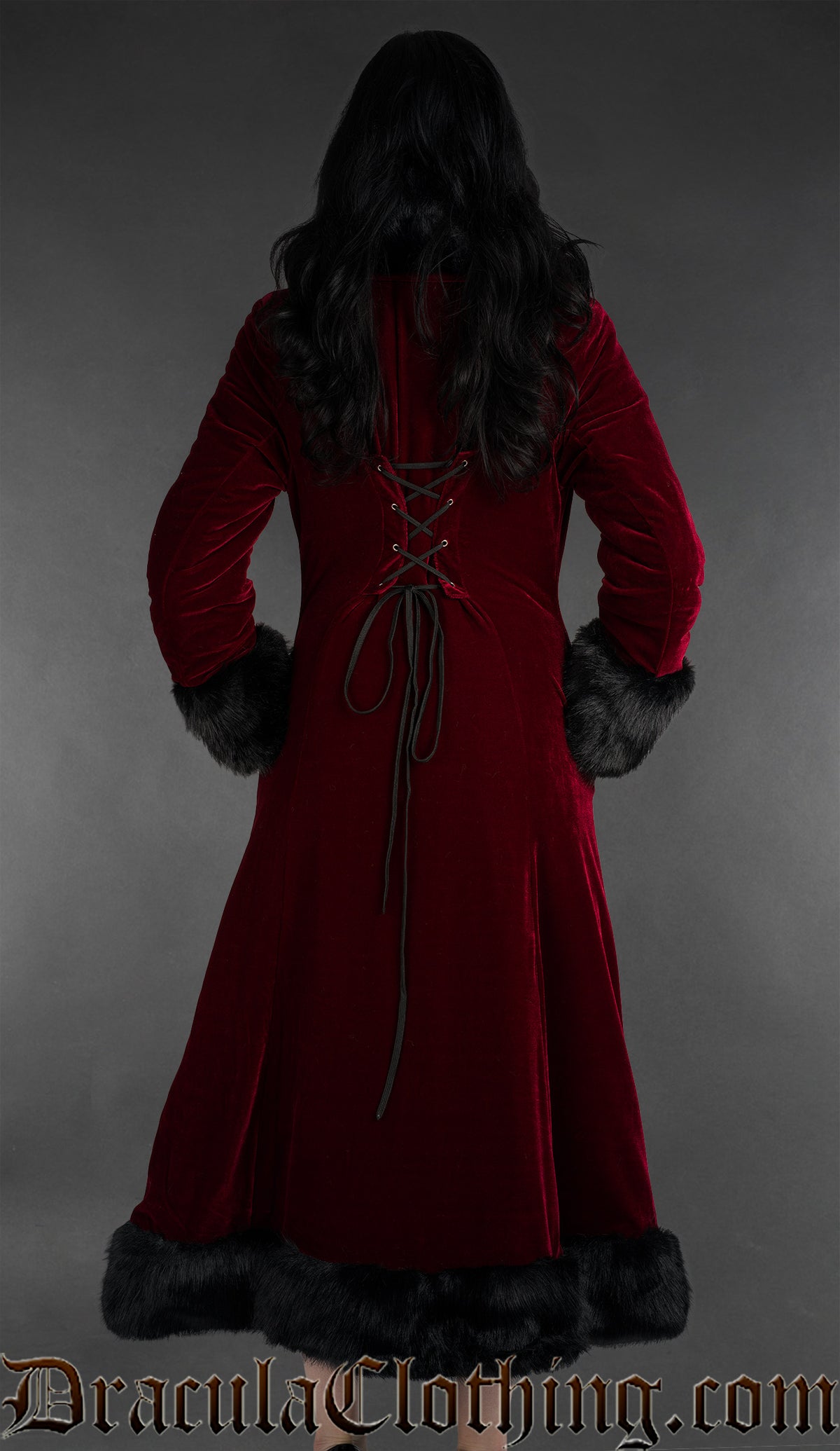 Bordeaux Velvet Fall Coat