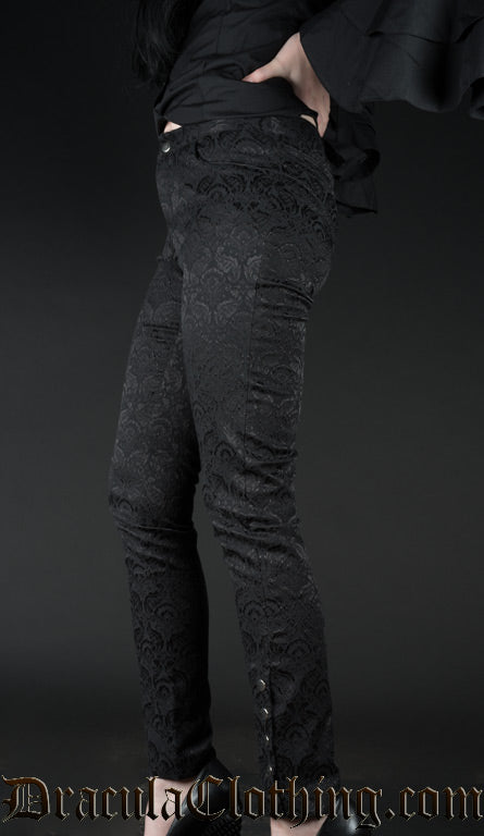 Brocade Five Button Pants