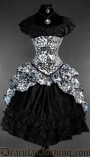 BROCADE CLASP BUSTLE CORSET