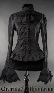 Brocade Cravat Blouse 