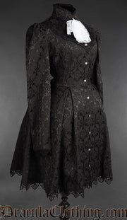 Brocade Jabot Shirtdress