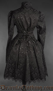 Brocade Jabot Shirtdress