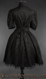 Brocade Jabot Shirtdress