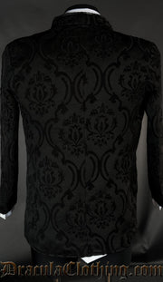 Black Brocade Nehru Jacket