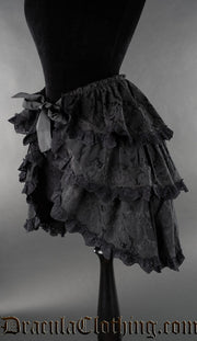 Black Brocade Overskirt