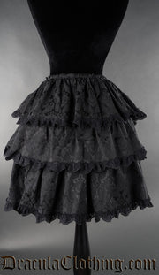 Black Brocade Overskirt