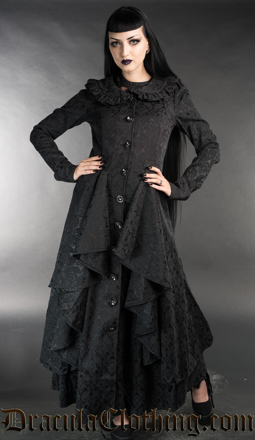 Brocade Ruffle Coat