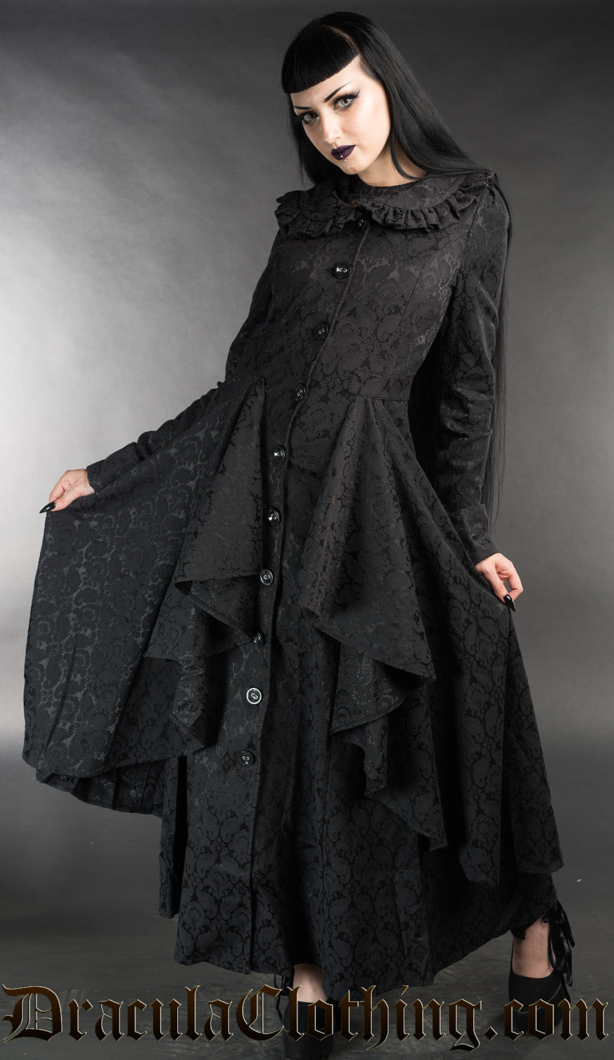 Brocade Ruffle Coat