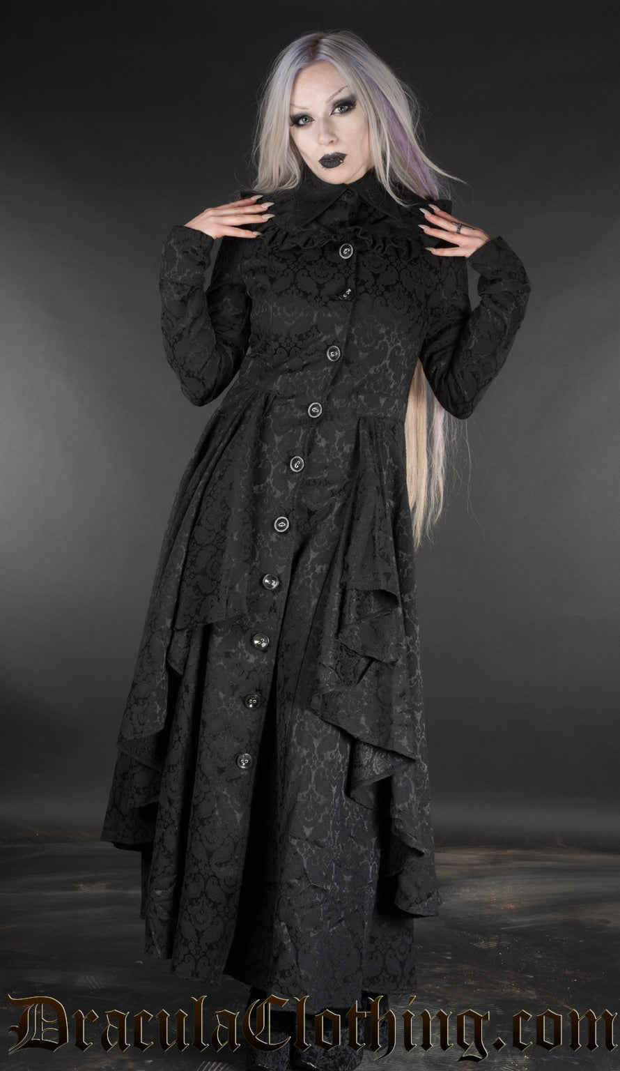 Brocade Ruffle Coat