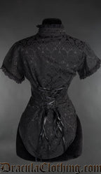 Brocade Short Sleeved Lace Blouse