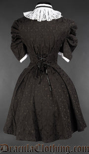 Brocade Short Sleeved Victorian Shirtdress