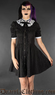 Brocade Short Sleeved Victorian Shirtdress