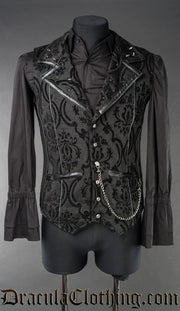 Spiked Brocade Vest