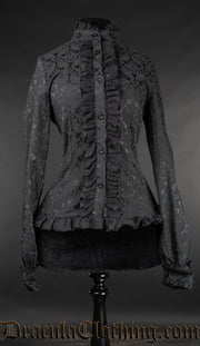 Blusa victoriana de brocado 