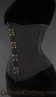 Bronze Clasp Pinstripe Corset