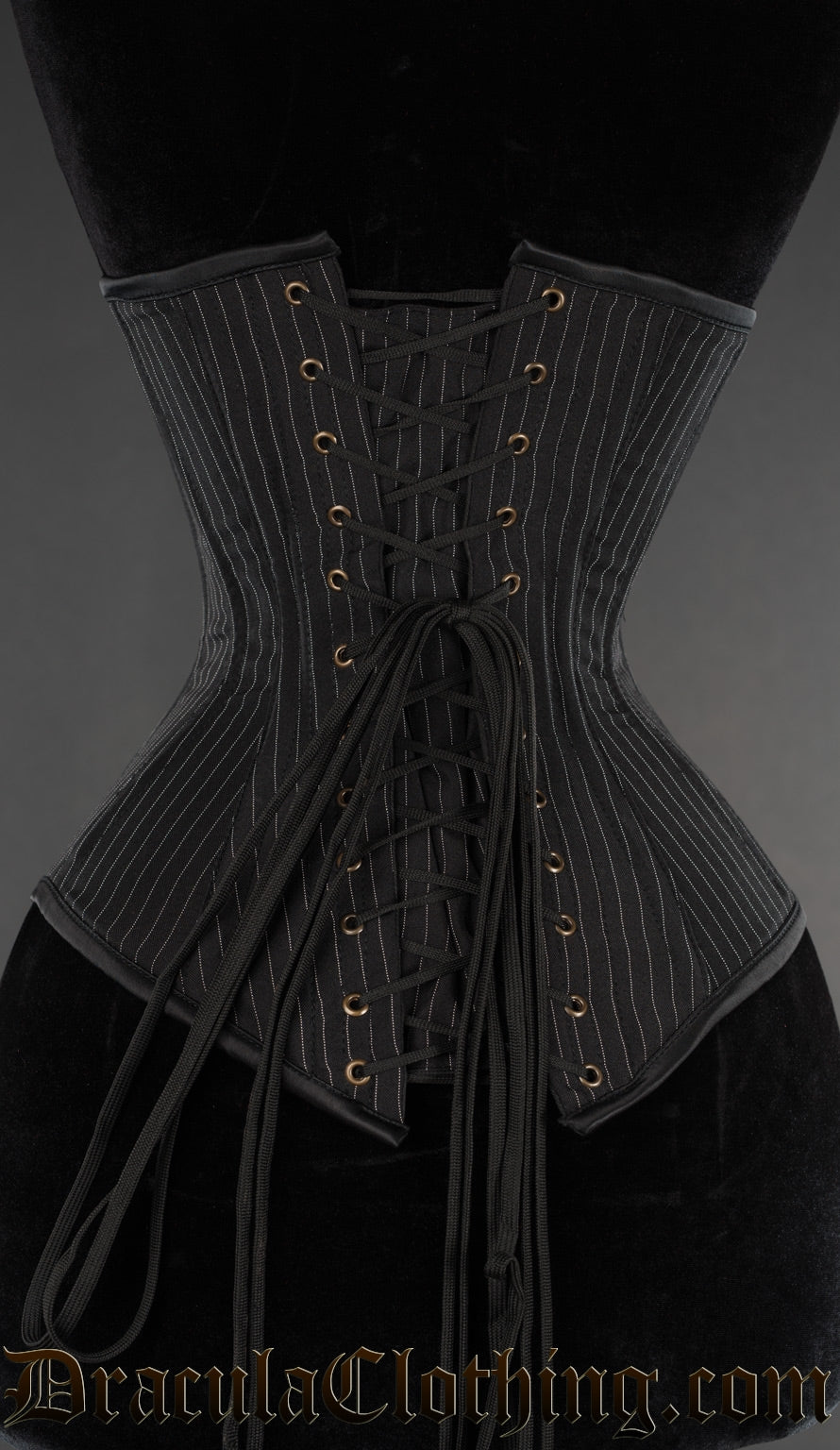 Bronze Clasp Pinstripe Corset