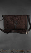 Brown Brocade Ankh Shoulder Bag