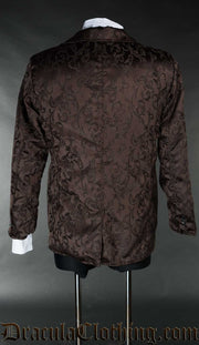 Brown Brocade Suit Jacket