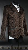 Brown Brocade Tesla Jacket