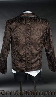 Brown Brocade Tesla Jacket