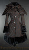 Brown Brocade Thick Winter Coat