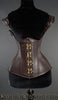 BROWN FAUX LEATHER PRINCESS CORSET